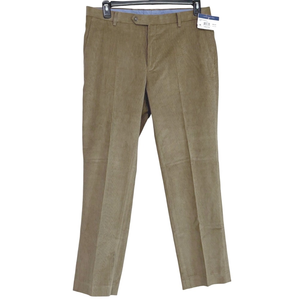 Tommy Hilfiger Drew Corduroy Pants Mens 34x30 Taupe Brown Cotton NEW WITH TAGS